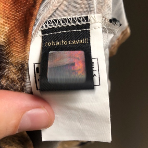 Roberto Cavalli Animal Print 3/4 length Sleeve Top - Picture 2 of 4